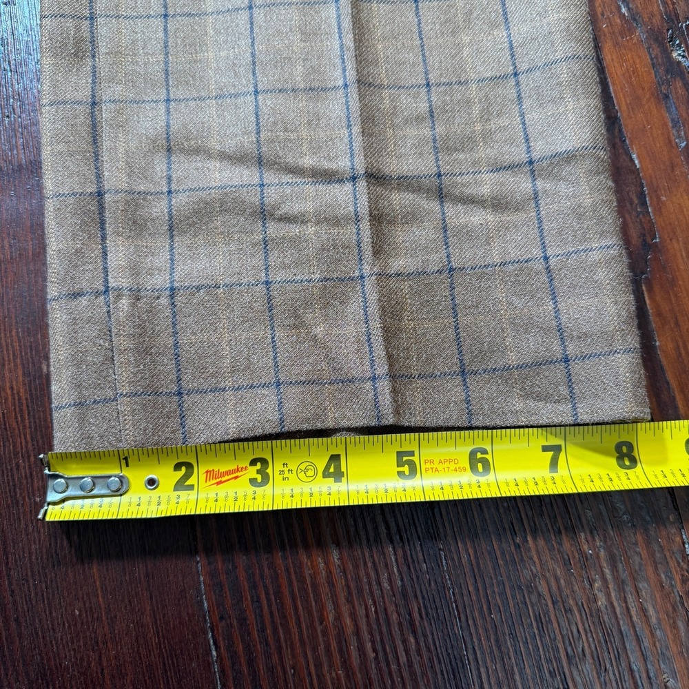 Vintage Burberry London Pants Mens 32x27 Beige Plaid Trousers MADE IN USA - Picture 6 of 12